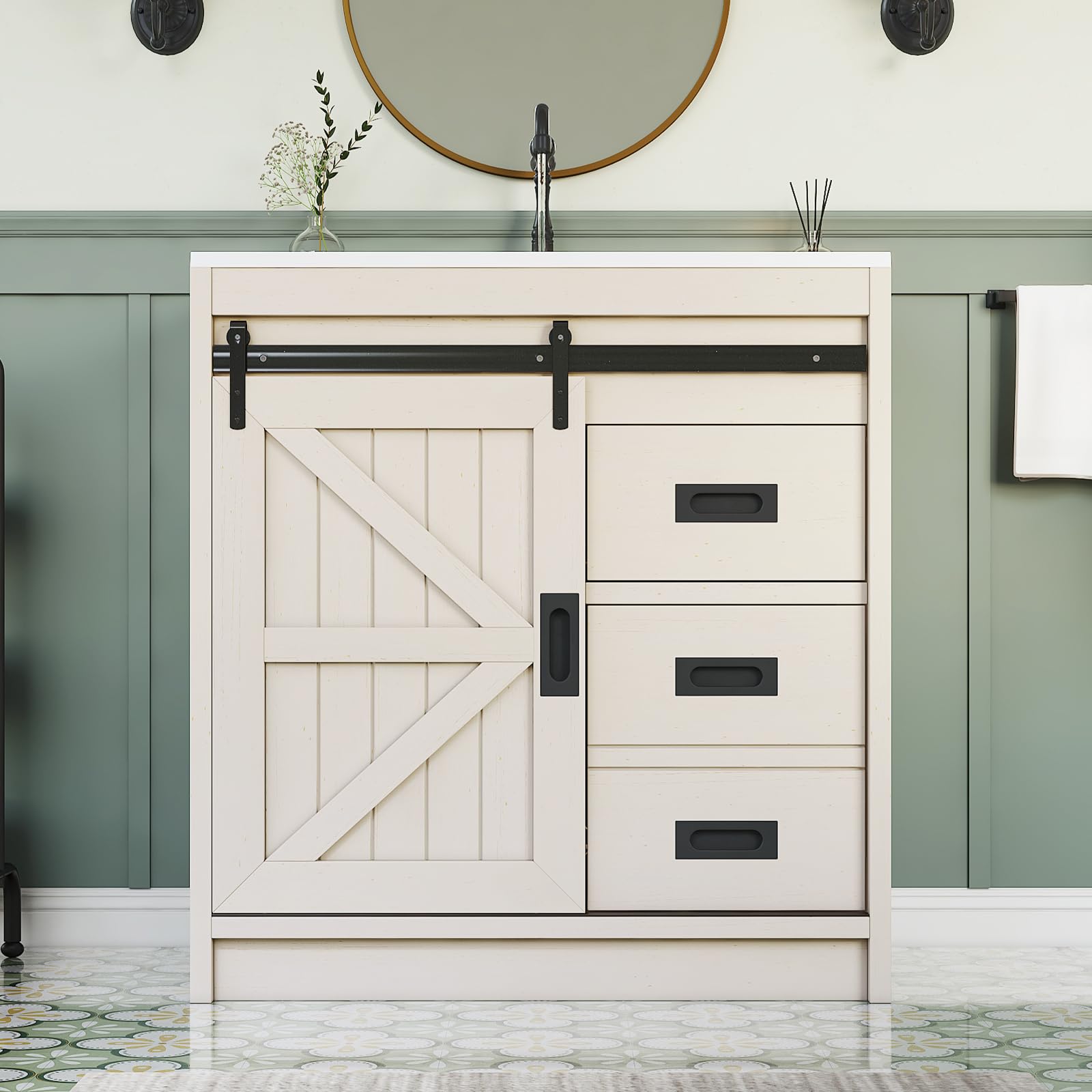 Bathroom Vanity Cabinet with Drawers_复制