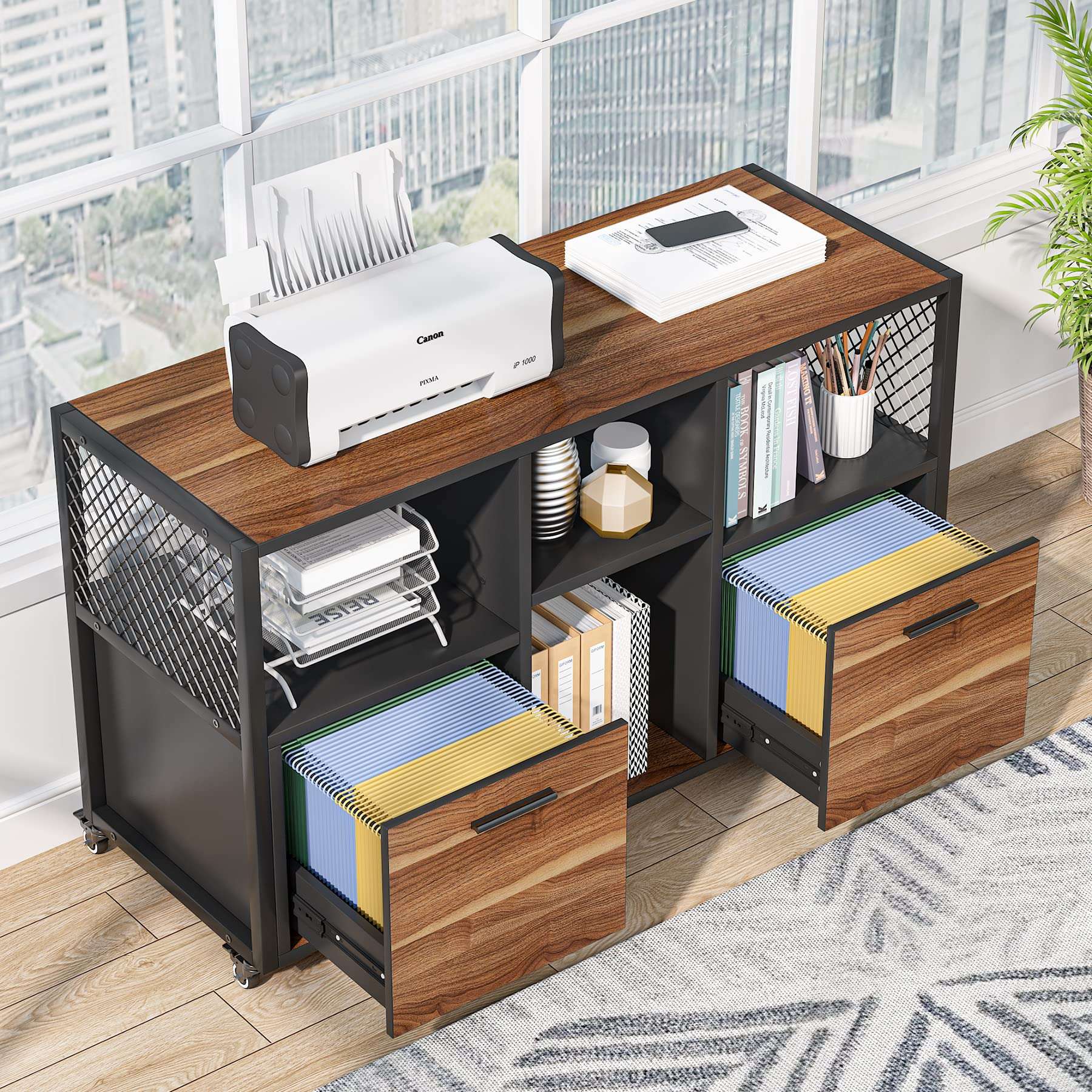 2 Drawer Wood File Cabinets