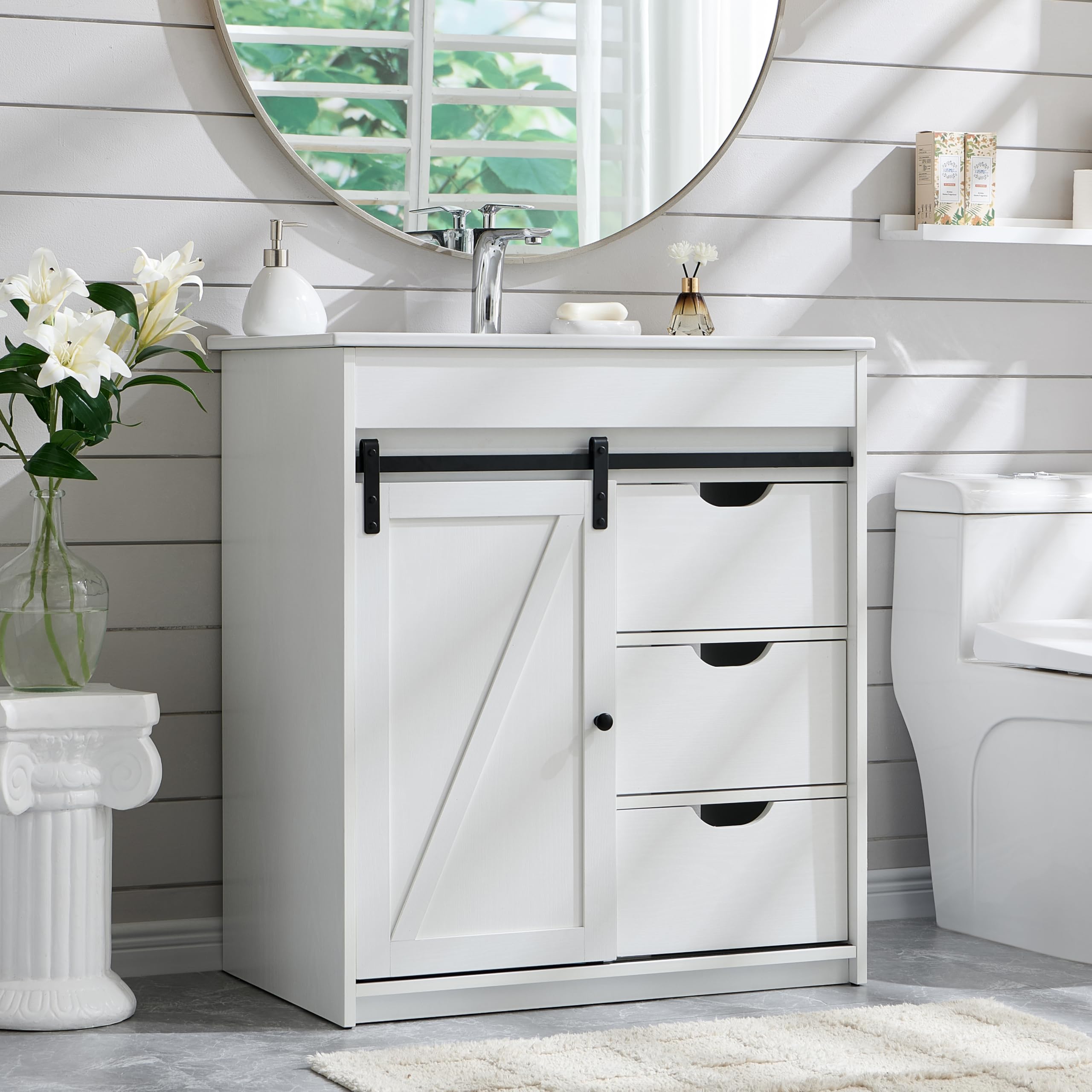 Farmhouse Bathroom Vanity with Sink