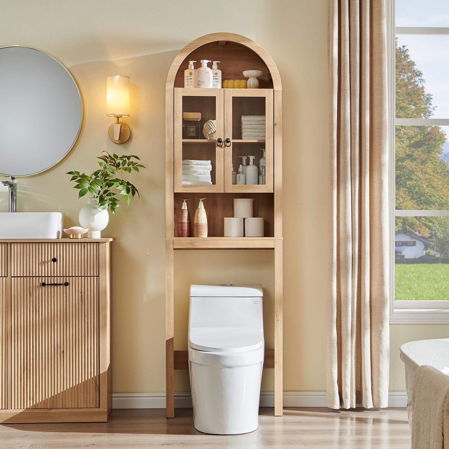 The Toilet Storage Cabinet with Acrylic Doors