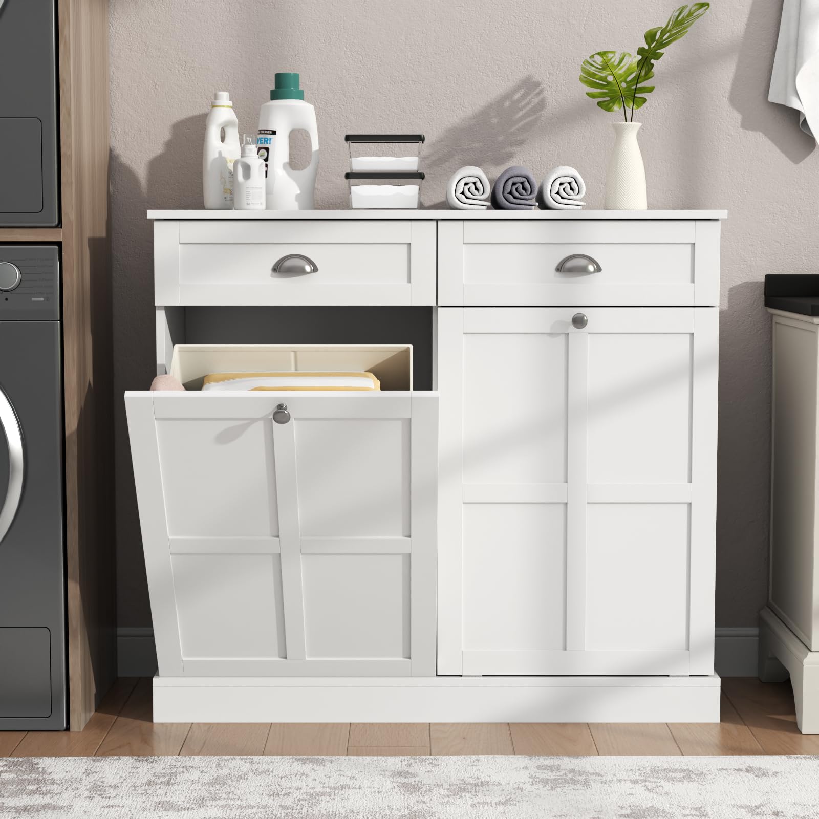 Hidden Laundry Cabinet