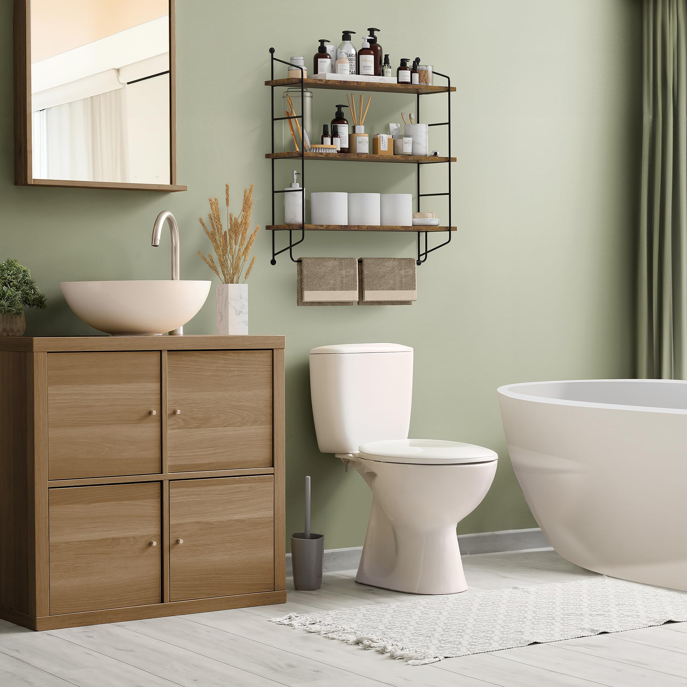 3-Tier Floating Bathroom Shelves