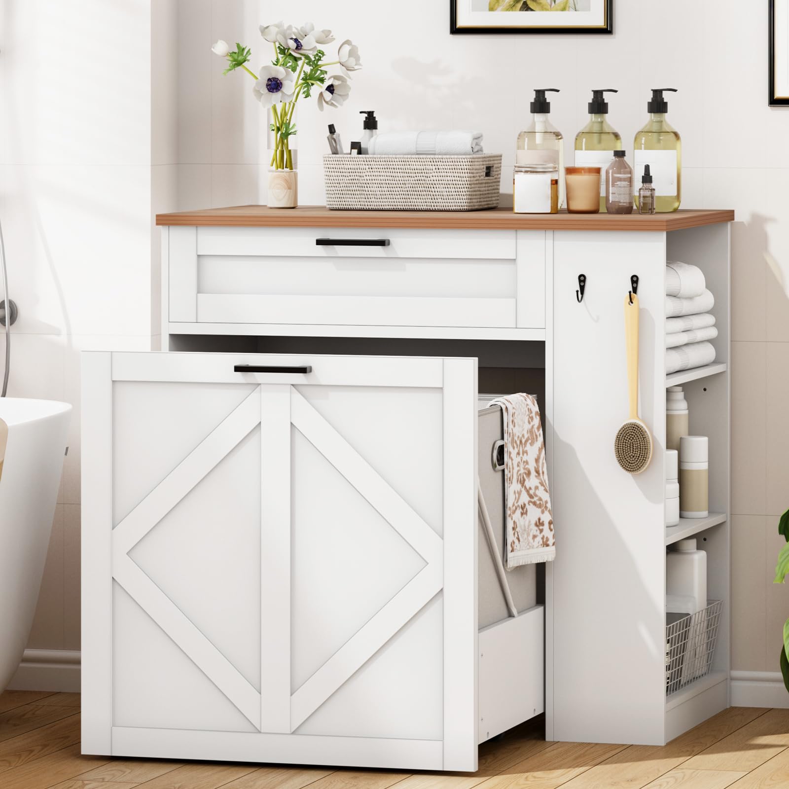 Laundry Hamper Cabinet