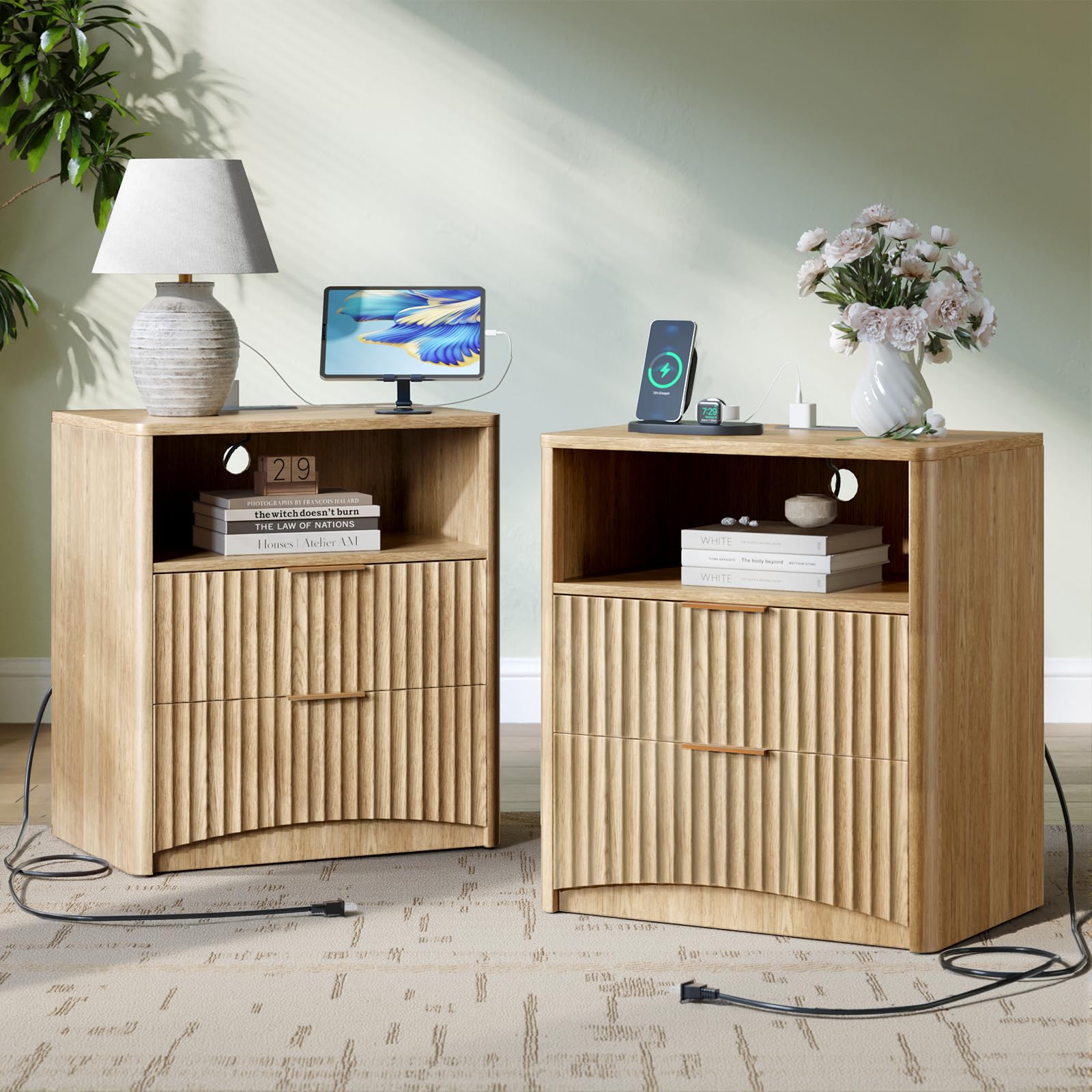 Fluted Nightstand Set_复制