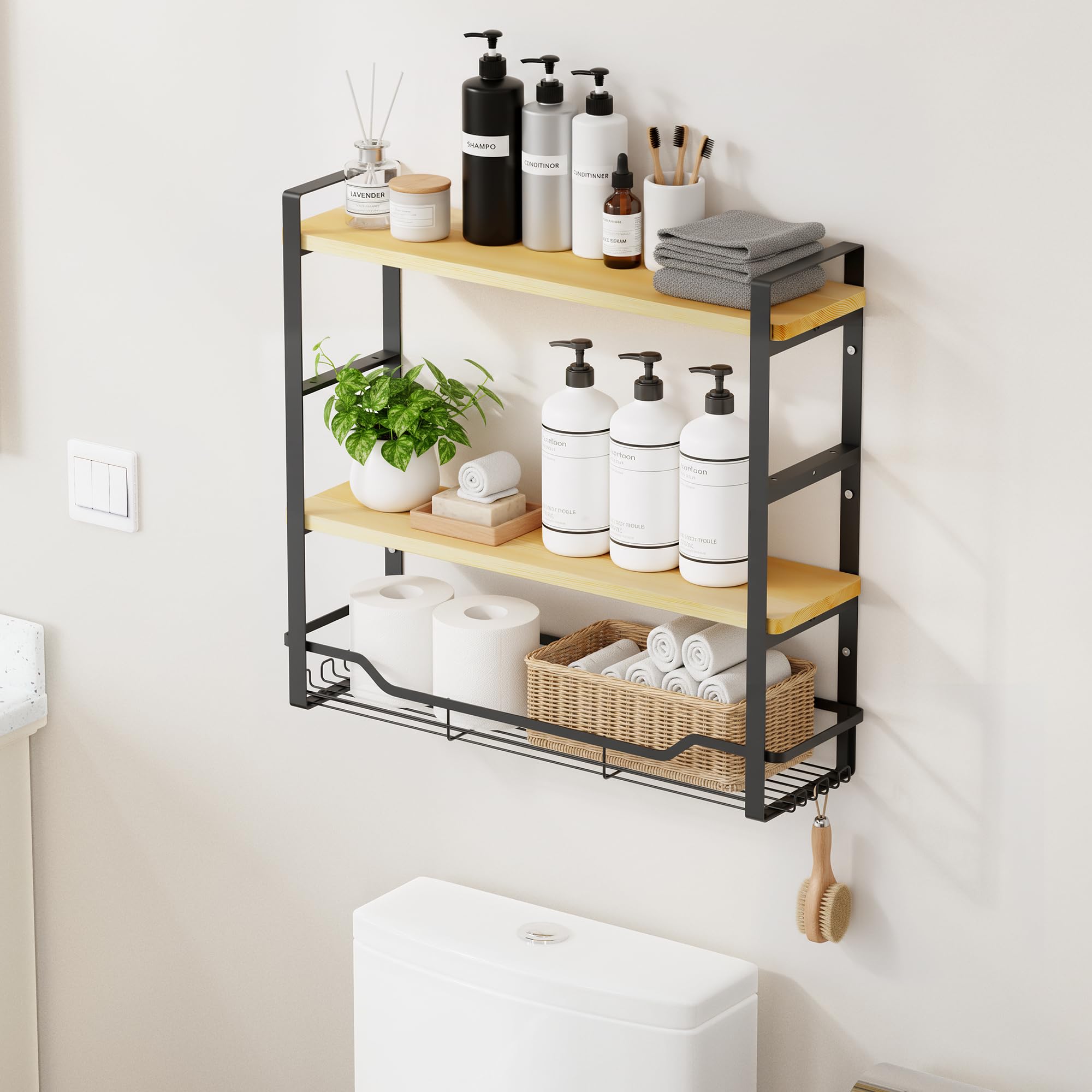3 Tier Large Wall Mounted Shelves