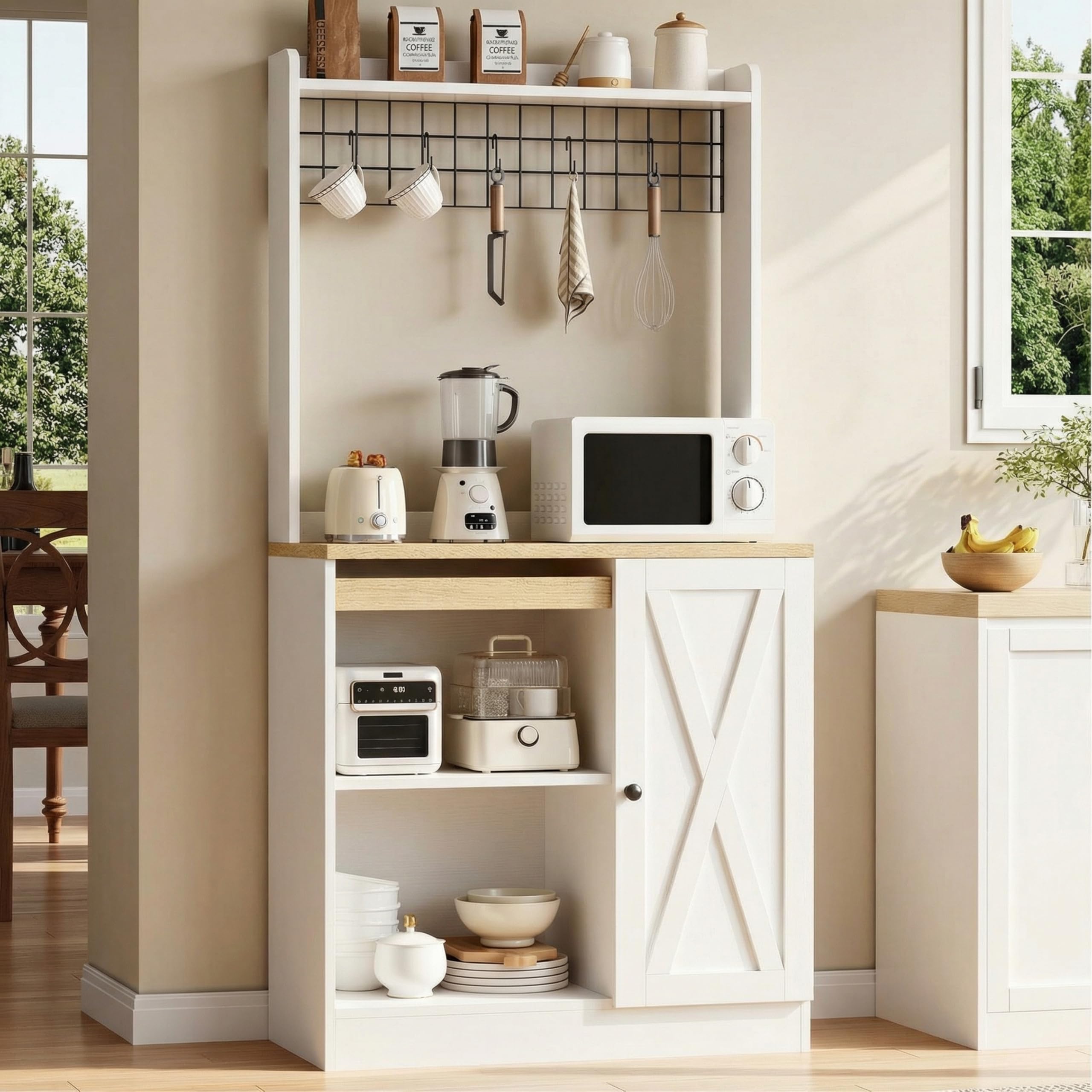 Microwave Stand with Storage
