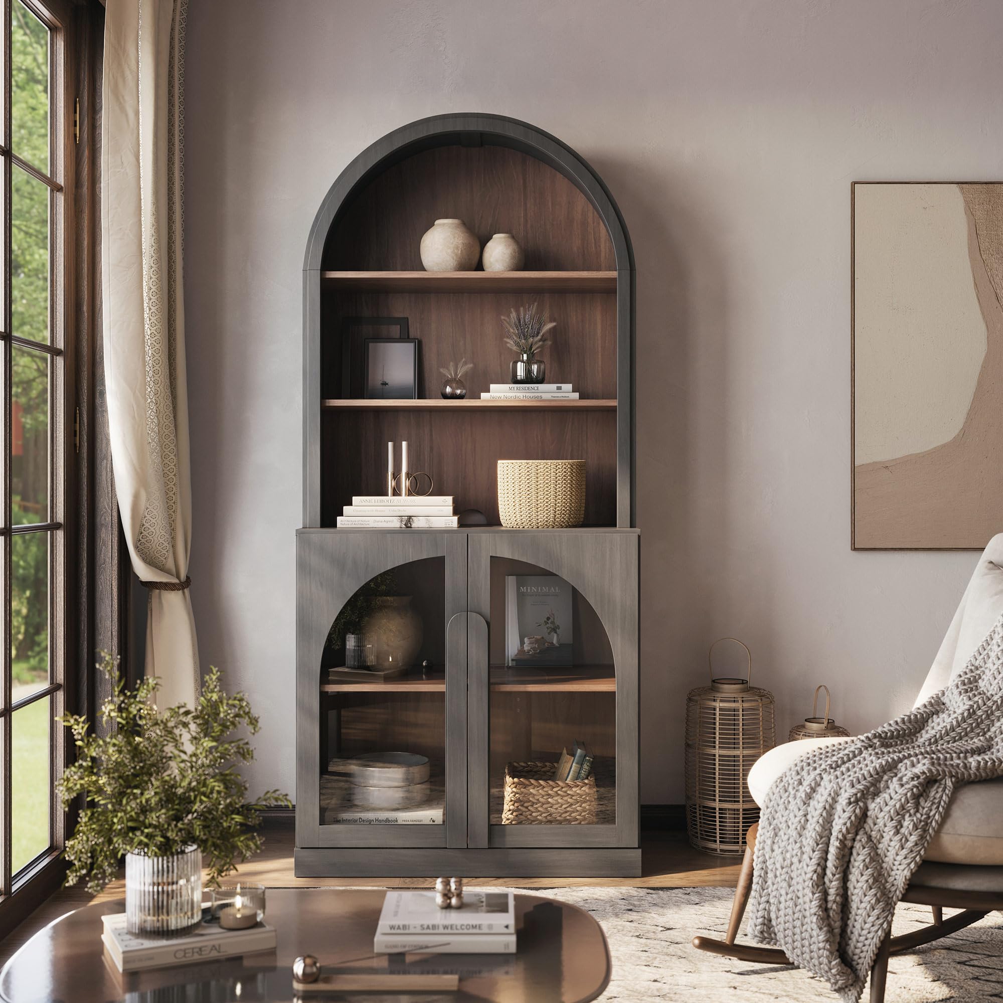 Bookshelf with Glass Doors