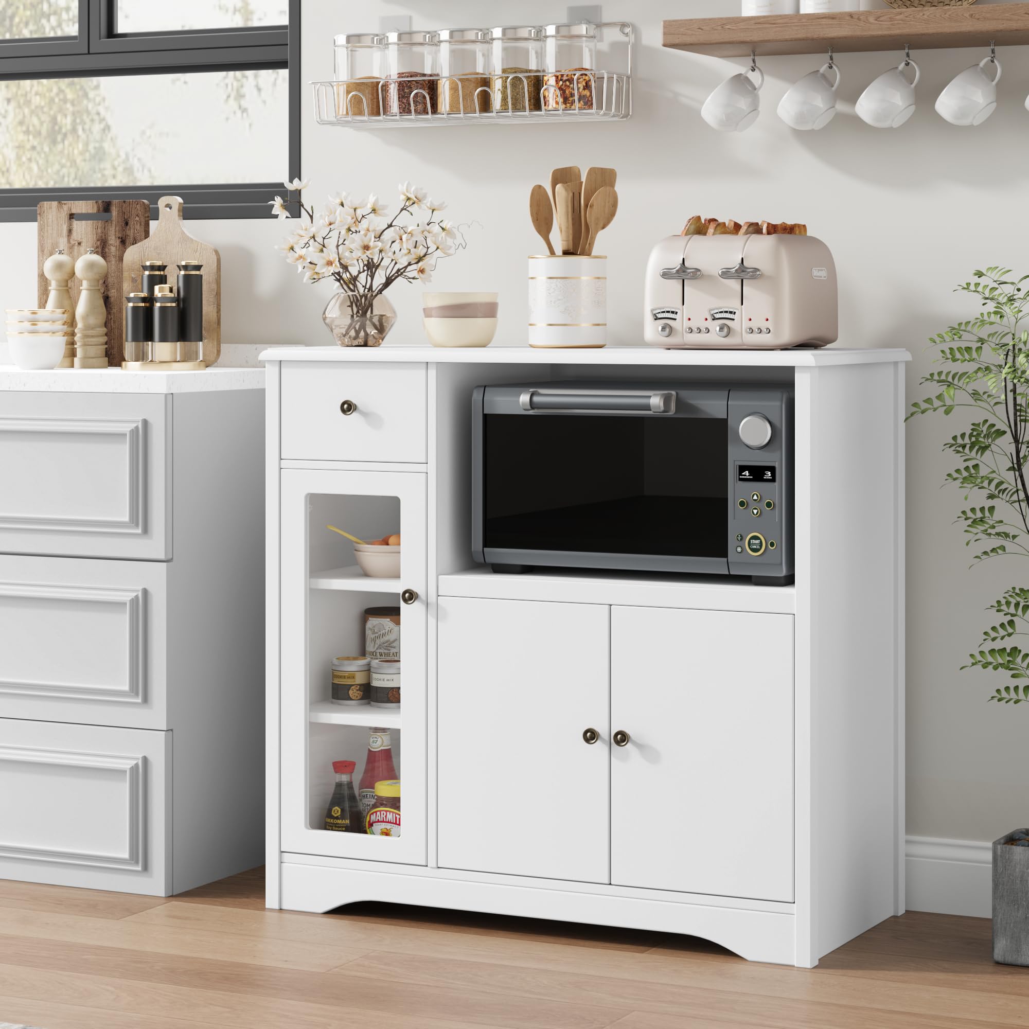 Microwave Cabinet, Kitchen Storage Cabinet