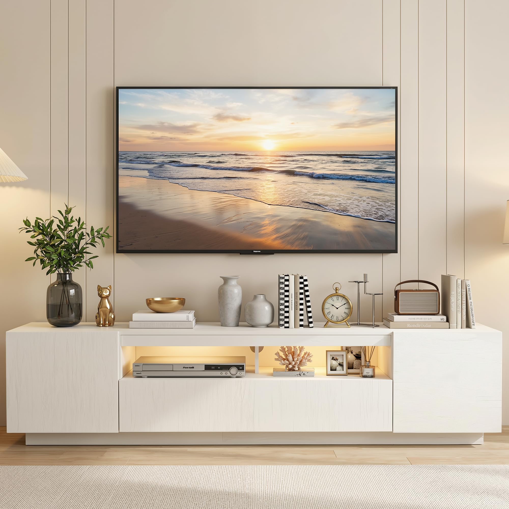 Television Cabinet with Storage Shelves