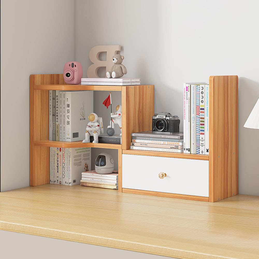 Expandable Wood Desktop Bookshelf_复制