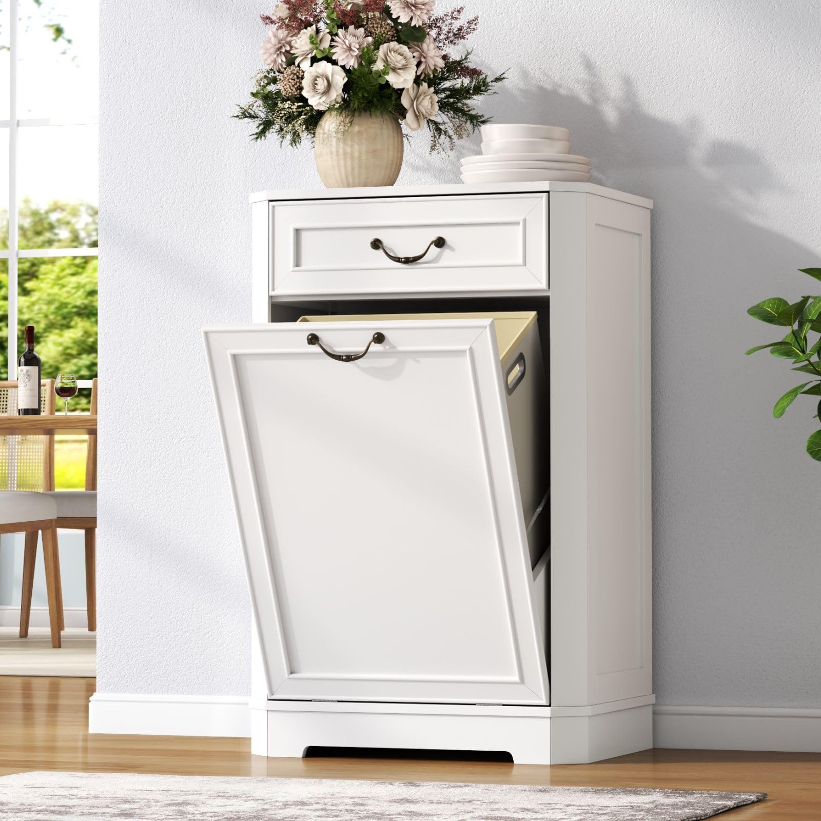 Tilt Out Laundry Hamper Cabinet