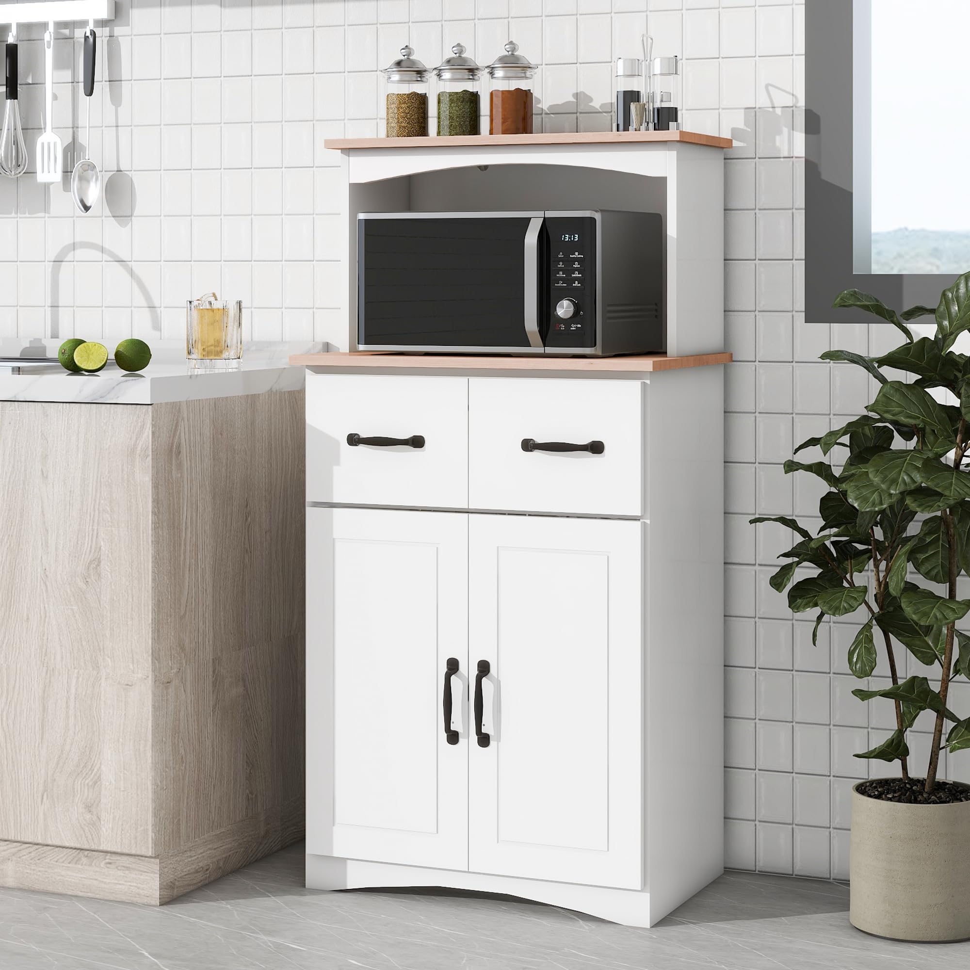 Microwave Stand with Storage