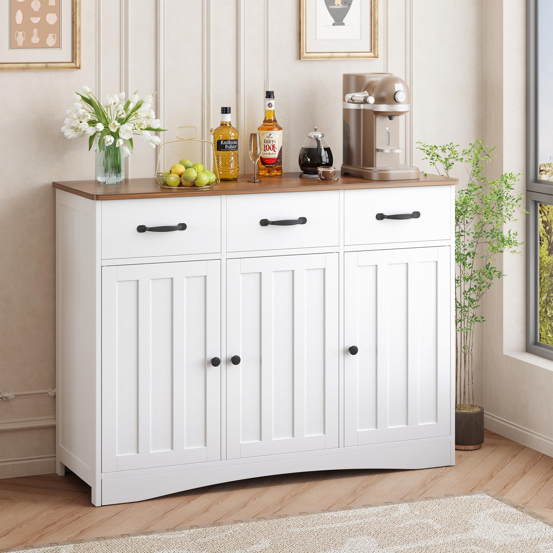 Farmhouse Sideboard Buffet Cabinet