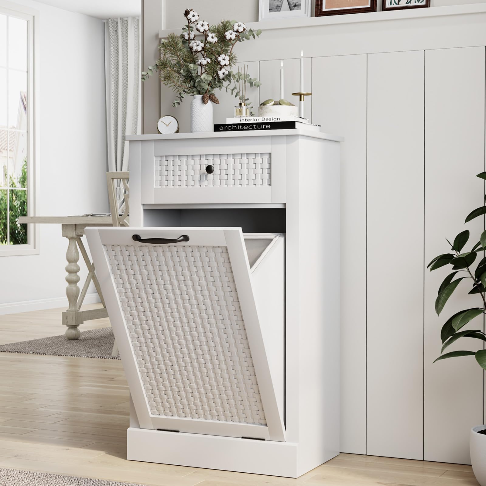 Tilt Out Laundry Hamper Cabinet