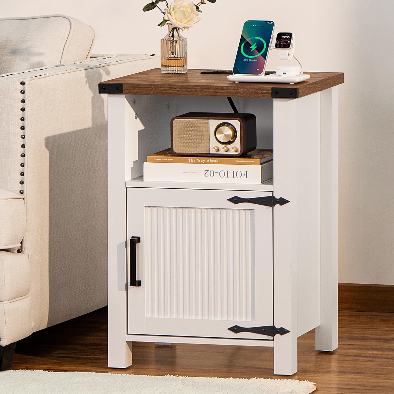 Night Stand with Charger Station