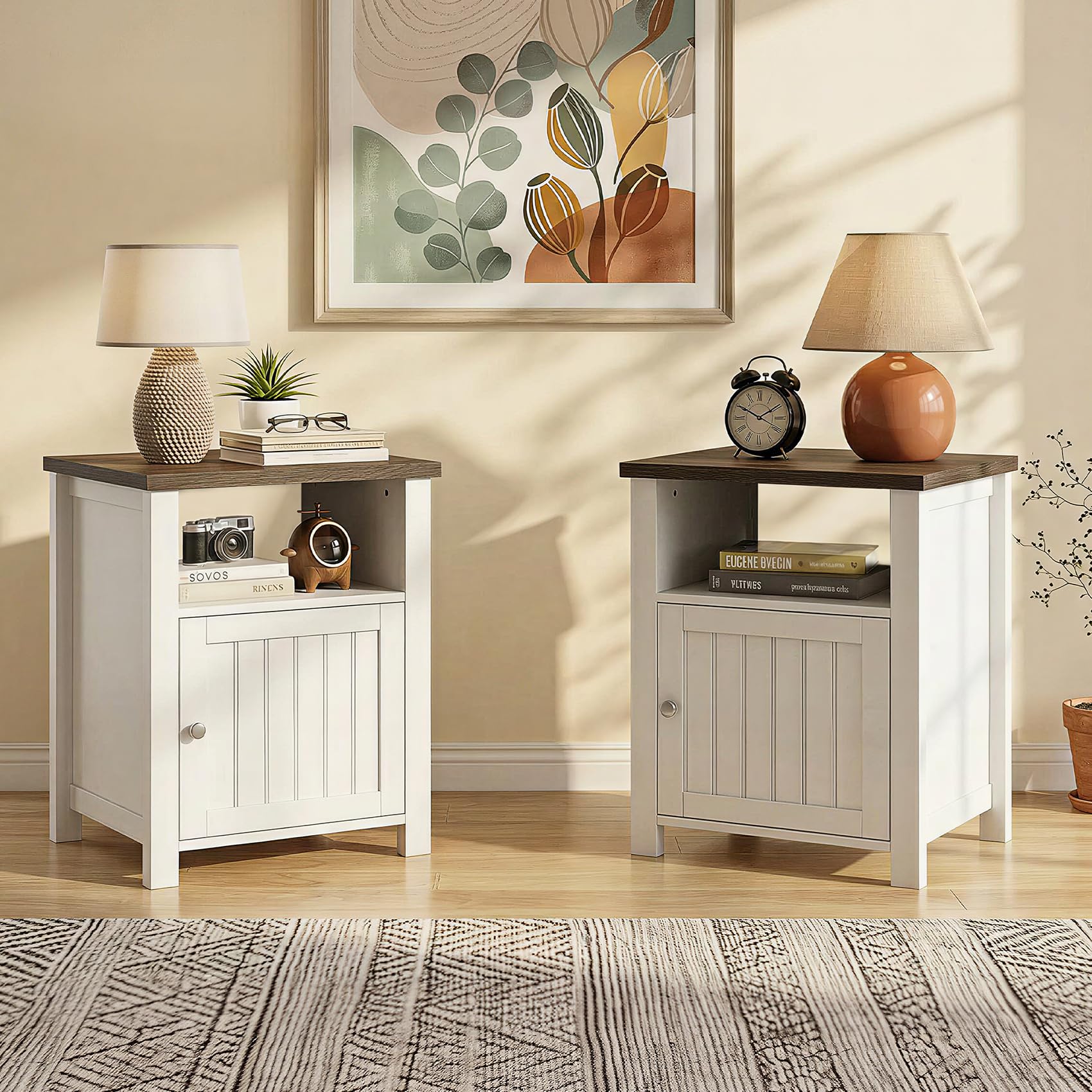 Farmhouse Nightstands Set